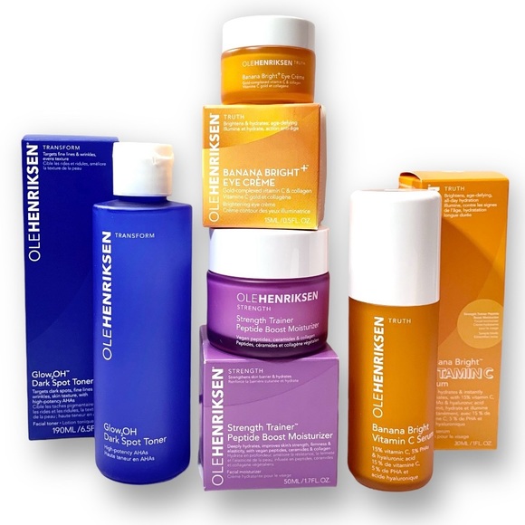 *NIB* Ole Henriksen—4 pc Full Size Glow Cycle Bundle—with Bonus Spa Headband - Picture 3 of 8